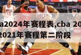 cba2024年赛程表,cba 2020–2021年赛程第二阶段