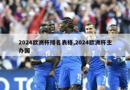 2024欧洲杯排名表格,2024欧洲杯主办国