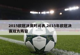 2015欧冠决赛时间表,2015年欧冠决赛双方阵容