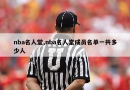 nba名人堂,nba名人堂成员名单一共多少人